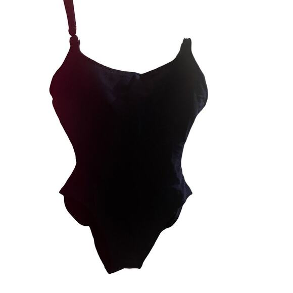 Ribbed Navy Baja Blue Swimsuit Size 8 - Picture 1 of 5